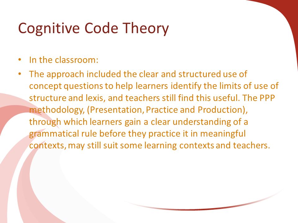 Cognitive Code Learning Approach 2024 favors